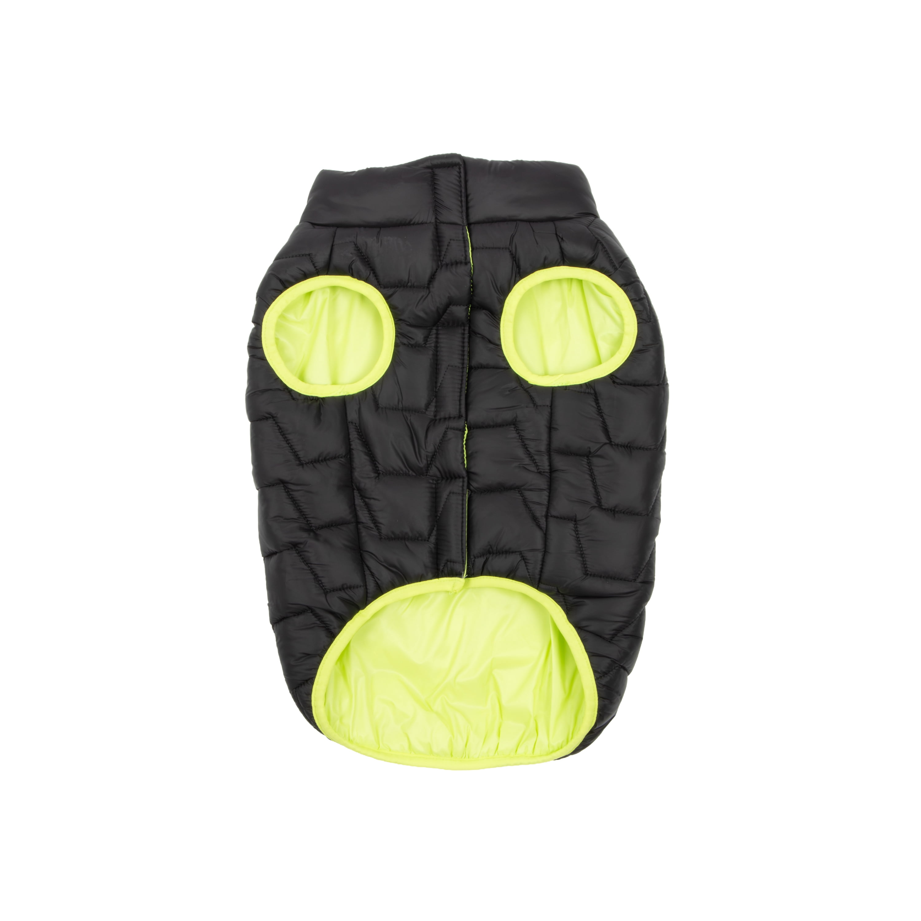 Oodles Quilted Fall Puffer Dog Jacket, Black, XL