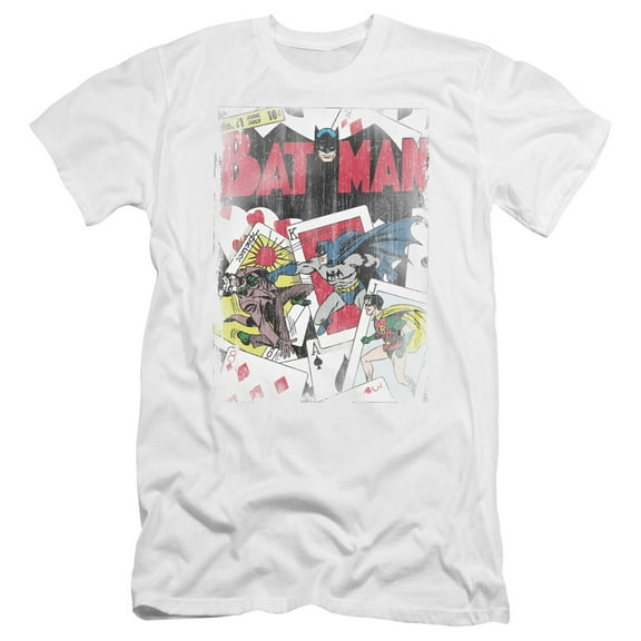 DC Comics Number 11 Distressed Premium Canvas Adult Slim Fit 30/1 T-Shirt White