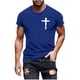 thumbnail image 1 of Tops de Cuello Redondo para las Mujeres Impreso Manga Corta Suéter Casual Blusa Verano Suave, 1 of 5