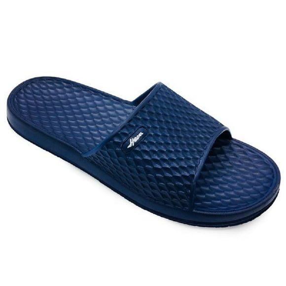 FUNKYMONKEY Mens Bathroom Shower Slippers Indoor Home Beach Non Slip Sandal (10 M US, Navy)