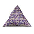 thumbnail image 4 of Floral Lounger Chair Bag, Digital Interpretation of Blooming Flowers, High Capacity Storage with Handle Container, Lounger Size, Pale Tan Violet, by Ambesonne, 4 of 5