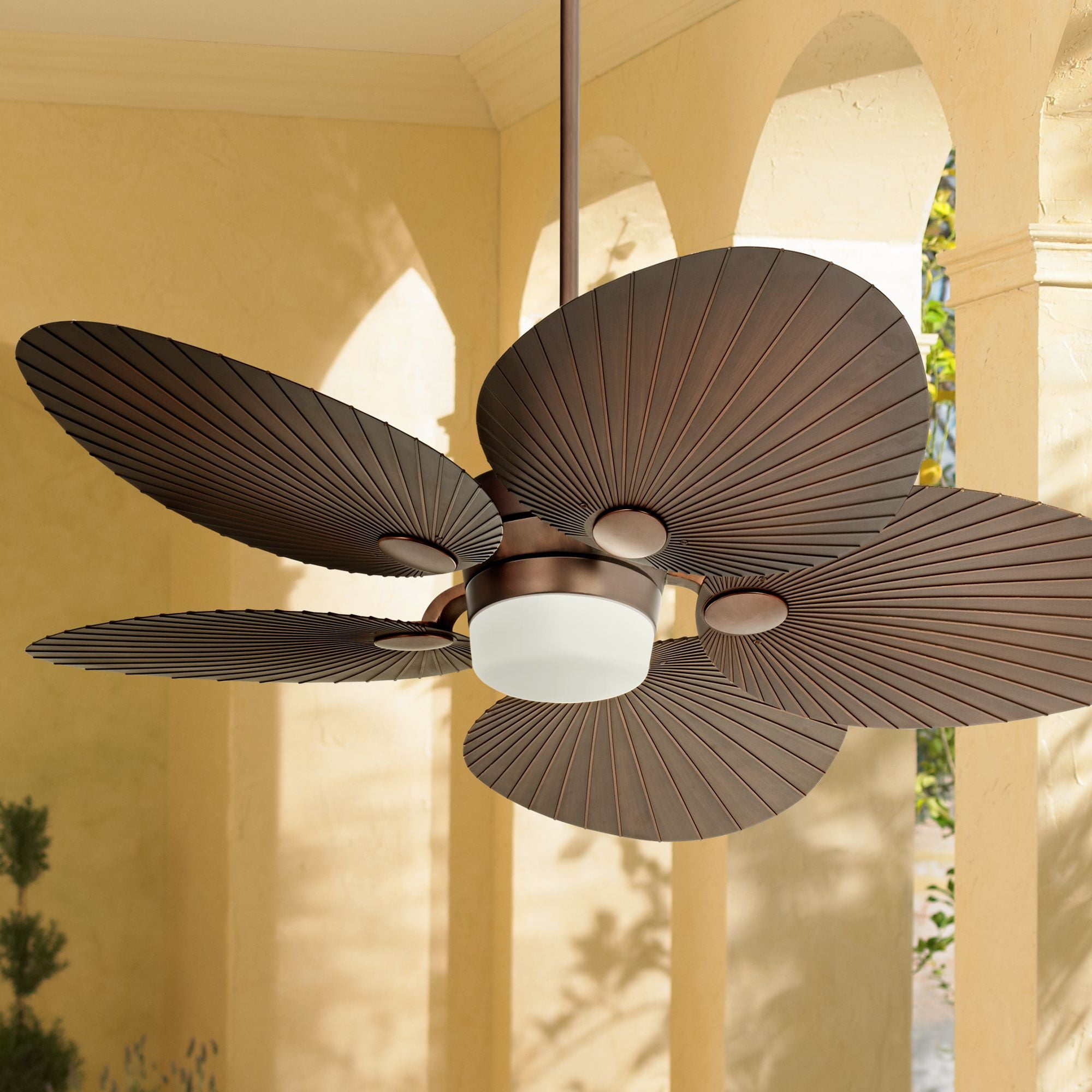 52 Casa Vieja Tropical Indoor Outdoor, Outdoor Ceiling Fan With Light For Porch