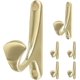 thumbnail image 1 of Brushed Gold Ganchos de oro cepillado para colgar ganchos para sombreros, paquete de 6 ganchos para armario, ganchos de pared para abrigos, ganchos para colgar abrigos, ganchos de, 1 of 5