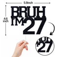 thumbnail image 2 of Brocha negra con purpurina ZACHAKO para decoración de tartas I'm 27 Happy 27th, 2 of 7