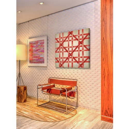 "Woven Symmetry III" Painting Print on Wrapped Canvas