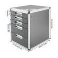 thumbnail image 3 of Denest 5-Drawer Lockable Modern Desktop Drawer Organizer Aluminum Desk Document Storage Box Multi-Functional Office File Cabinet, 3 of 14