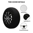 thumbnail image 2 of Goofa Red Hot Chili Pattern Universal Tire Cover for Jeep, SUV, Truck, and Trailer – Waterproof, UV-Resistant,Easy to Install, Fits 14"-17" Tires-14 inch, 2 of 6