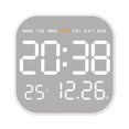 thumbnail image 1 of Metal Brushed Clock Face Wall Clock Multifunctional Electronic LED Alarm Clock, 1 of 7