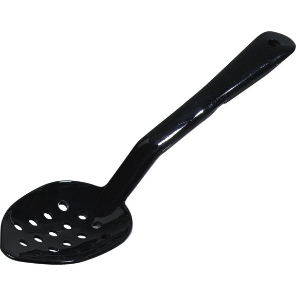 Carlisle 4411 - 11"" Perforated Serving Spoon-Black
