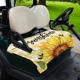 thumbnail image 2 of Golf Cart Seat Covers for 2 Seater,Sunflowers Microfiber Cart Seat Towel Blanket,Yellow Plaid Sunshine Vintage Country Bee Absorbent Breathable Non Slip Bench Seats Protector for Golf Course 51"x31", 2 of 9
