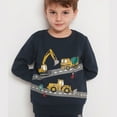 thumbnail image 2 of POPTEM Toddler Sweatshirt Boys Sweatshirts Crewneck Excavator Long Sleeve Shirts Boys Clothes 3T, 2 of 6