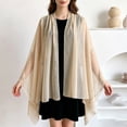 thumbnail image 2 of Women Chiffon Shawls and Wraps for Evening Dresses, Floral Sheer Cape Poncho Cover Up Beach Silk Scarf Elegant Wedding Party Stole, 2 of 5