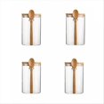 thumbnail image 1 of Transparent Glass Candy Jar with Sealed Bamboo Lid and Spoon, 1 of 5