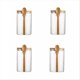 thumbnail image 1 of Transparent Glass Candy Jar with Sealed Bamboo Lid and Spoon, 1 of 5