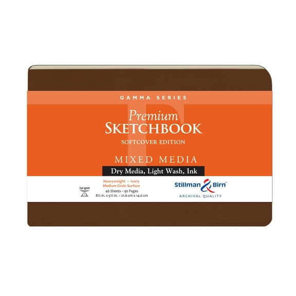 Stillman & Birn Gamma Series Premium Soft-Cover Sketchbook, 8.5" x 5.5"