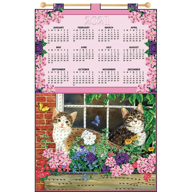 Mary Maxim Sitting Pretty Kitties 2021 Felt Calendar