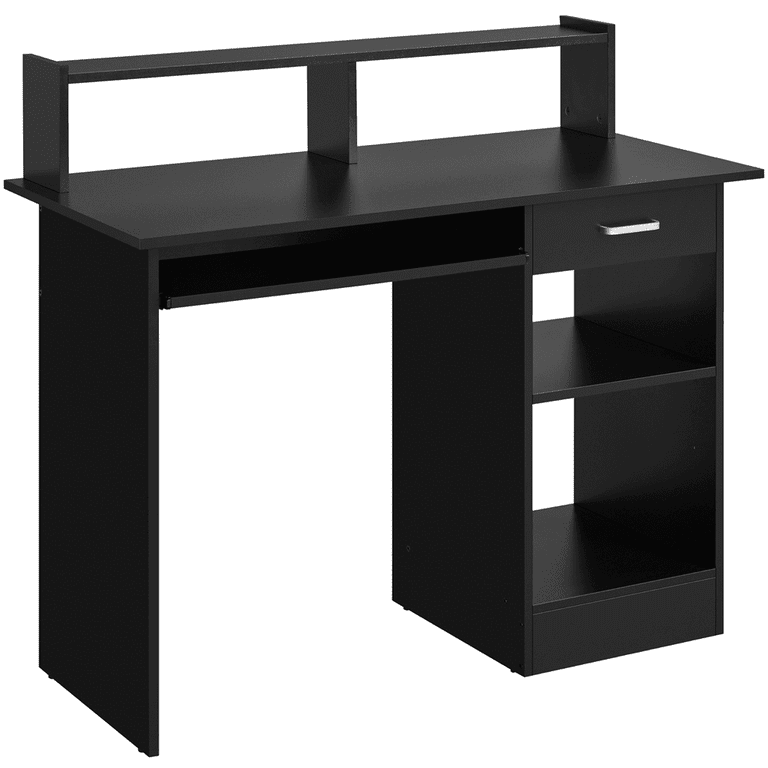 Yaheetech Home Office Computer Desk with Storage, Black photo 1