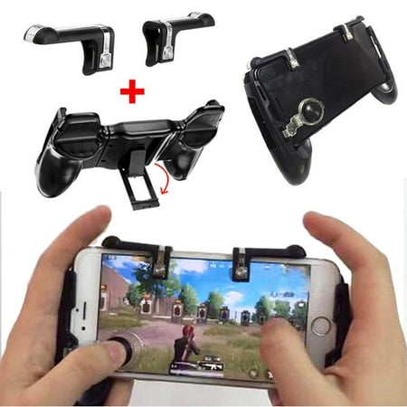 TekDeals Gaming Joystick Handle Holder Controller Gamepad Mobile Cell Phone Shooter Trigger Fire Button Aim Key For PUBG (Best Game Controller For Iphone 5)