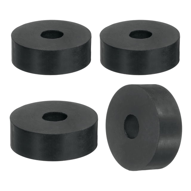 4Pack Thick Rubber Spacer, 1-9/16 Inch OD x 1/2 Inch ID x 9/16 Inch Thickness