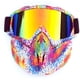 thumbnail image 1 of Gafas de motocicleta, máscara facial, casco desmontable, antivaho, a prueba de viento, gafas de bicicleta para postres, carreras todoterreno, se adapta a hombres y mujeres JAMW Sencillez, 1 of 5