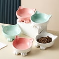 thumbnail image 5 of Slanted Cat Bowls Ceramic Cat Food Bowl Microwave & Dishwasher Safe, 5 of 5