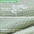 thumbnail image 4 of 72"x72" Shower Curtain, Waffle Textured Thick Fabric Shower Curtains for Bathroom, Polyester Cloth Bath Curtain with 12 Plastic Hooks，Green, 4 of 7