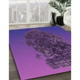 thumbnail image 3 of Ahgly Company Machine Washable Indoor Rectangle Transitional Bright Purple Area Rugs, 2' x 4', 3 of 7