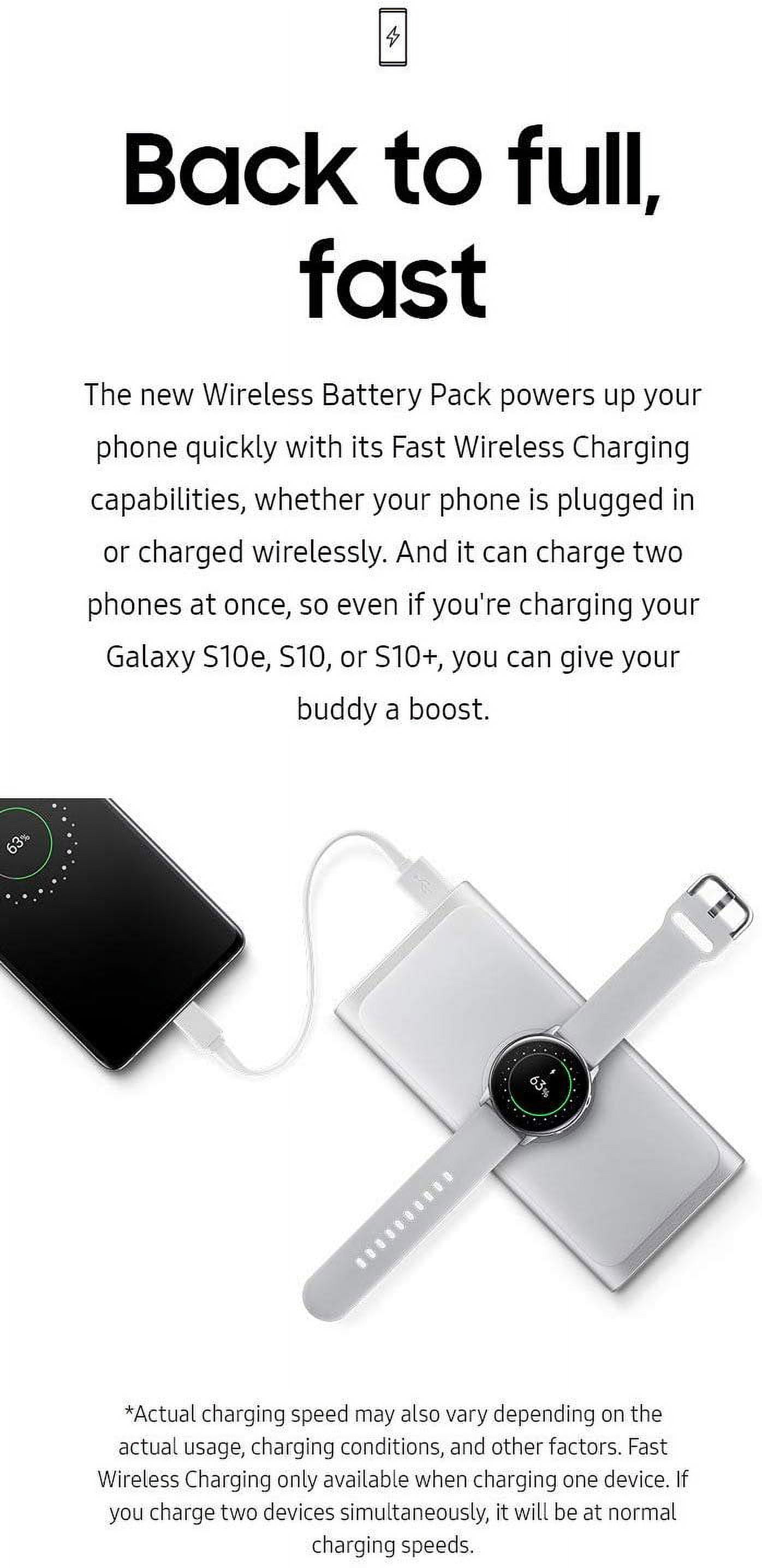 Wireless Charger Portable Battery, Silver Mobile Accessories - EB