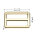 thumbnail image 2 of Uxcell Tri-Glide Slide Buckle for Metal Webbing Straps, Adjustable Fastener for Backpacks and Clothing Accessories Golden, 2 of 6