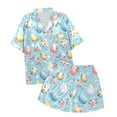 thumbnail image 4 of PMVFHDE Pyjama Fille Enfants Pâques Décontracté Confortable et Stylé Ensemble de Nuit à Manches Courtes Bleu Ciel,10-11 Ans, 4 of 4