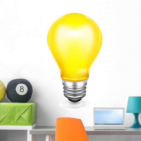 Light Bulb Vector Icon Wall Decal by Wallmonkeys Peel and Stick Graphic (36 in H x 29 in W) WM238180