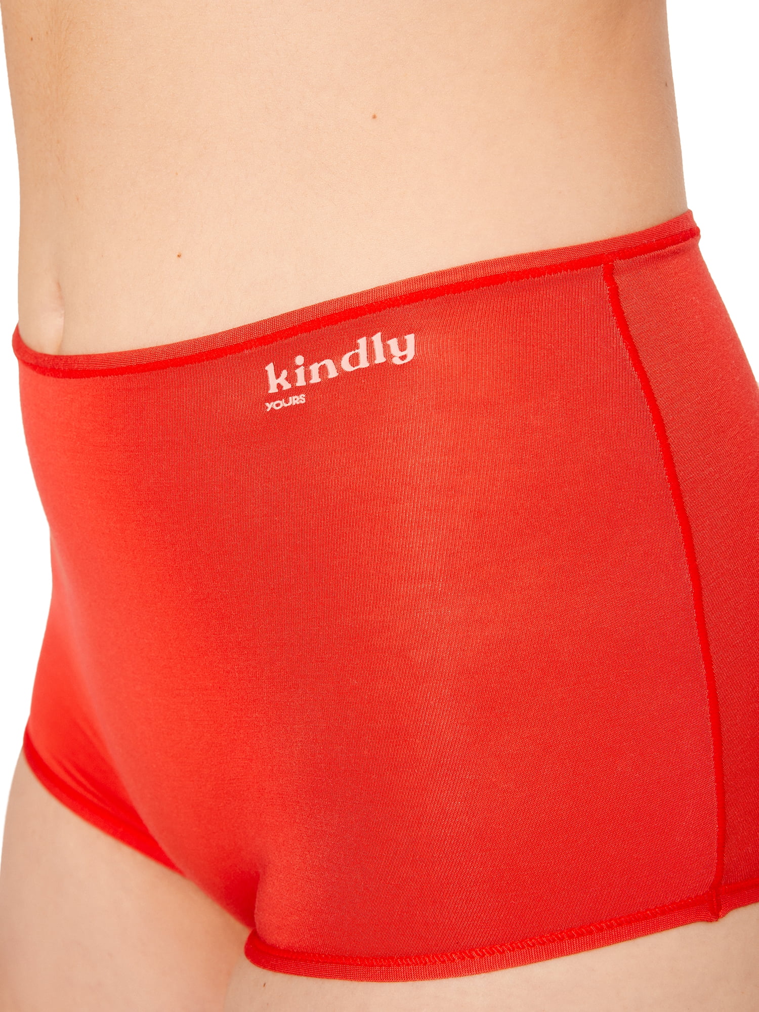 Kindly Yours Women’s Natural Comfort Cotton Modal Boyshort Underwear, 3-Pack, Sizes XS-XXXL
