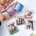 thumbnail image 2 of Creative Acrylic 1-inch Photo Frame Keychain 1 Inch ID Photo Small Card Photo Holder Slide-in Design Photo Storage Frame Keyring For Idols, 2 of 9