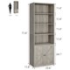 thumbnail image 3 of 71.4-pulgada de madera six-layer estante - industrial style para exposición almacenamiento rack, estilo rural style estante de libros con doors, 3 of 10