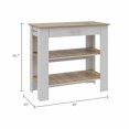 thumbnail image 6 of Cala Kitchen Island 40, Two Shelves, One Drawer, Four Legs Black / Light Oak, 6 of 10