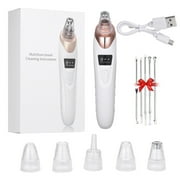5 in 1 Blackhead Remover Electric Blackhead Suction Device LCD Display with 5 Pimple Zit Comedone Extractor Tool Acne Removal Kit with 5 Probes for Household Face Pore Cleaner Microdermabrasion