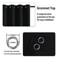 thumbnail image 5 of DWCN Black Blackout Curtains for Bedroom with Tiebacks - Thermal Insulated Light Blocking Grommet Window Curtains for Living Room, 52 x 54 inch Length, Set of 2 Panels, 5 of 7