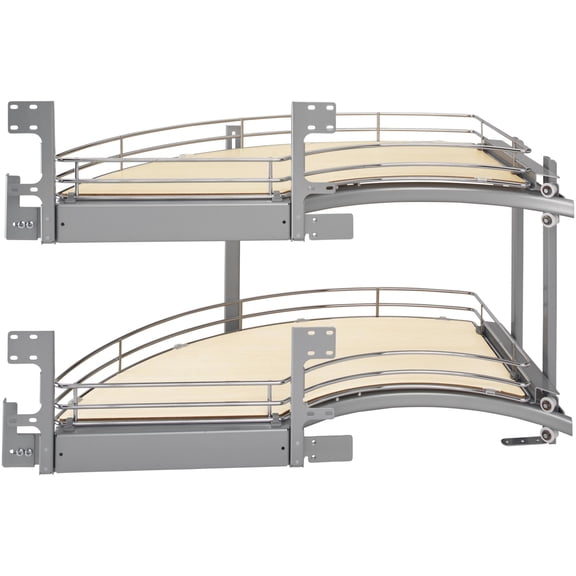 Rev-A-Shelf 582-18-LMP Contemporary 35-3/4"W Two Tier Curve Arc Lazy Susan Style Pull Out