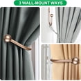 thumbnail image 5 of Curtain Holdbacks, 4 pcs Curtains Holder Wall Mounted Drapery Tiebacks Retro Window Hook for Home Decor, Matte Black, 5 of 7