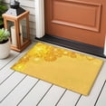 thumbnail image 4 of Yellow Golden Floral Entryway Rug 2'x3'&nbsp; Non Slip Front Door Mats, Spring Summer Shiny Flowers Entrance Rugs Indoor Outdoor Carpet, Washable Floor Mats Small Area Rug for Bedroom Kitchen, 4 of 8