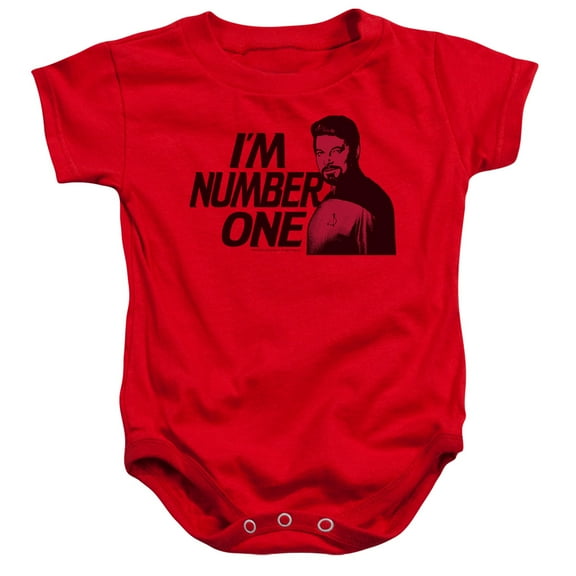 Star Trek Im Number One Infant Baby Romper Red