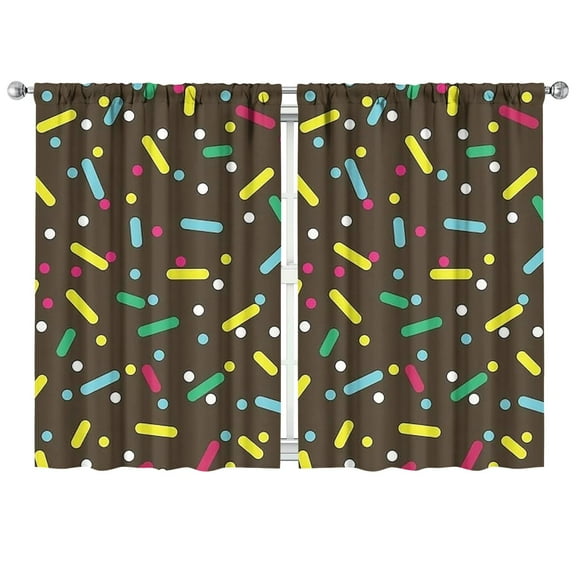Ice Cream (2) Curtains-blackout Curtains Bedroom Decor Living Room Darkening Grommet Window Drapes 2 Panels Set 42"x 63"