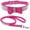 Pink, variant on Cute Dazzling Sparkling Elegant Fancy Soft Suede Leather Bling Rhinestone Crystal Jeweled Pet Cat Dog Puppy Collar Dog Leash Combo Set