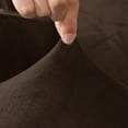 thumbnail image 5 of JIAN YA NA Stretch Velvet Sofa Cover with Separate Cushion Slipcover (Brown, 1 Seater-3 Pieces), 5 of 12