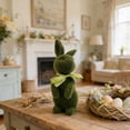 thumbnail image 2 of Easter Flocked Bunny Goth Figurine with Bow Tie 8.4" Easterween Rabbit Tabletop Decorations for Easter Centerpieces Easterween Ornament Spring Home Party Mantel Decor, 2 of 6