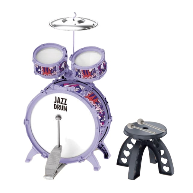QualitChoice Kids Drum Set Music Enlightenment Cymbal Bass Toy Kits Development Drum Style A