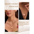 thumbnail image 4 of KeyStyle Heart Locket Necklace for Women Personalized Memorial Necklace that Holds Pictures Christmas Valentines Day Gifts for Her, 4 of 11