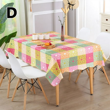 

Waterproof Wipe Clean Plastic PVC Tablecloth Protector Dining Table Cover 6Sizes