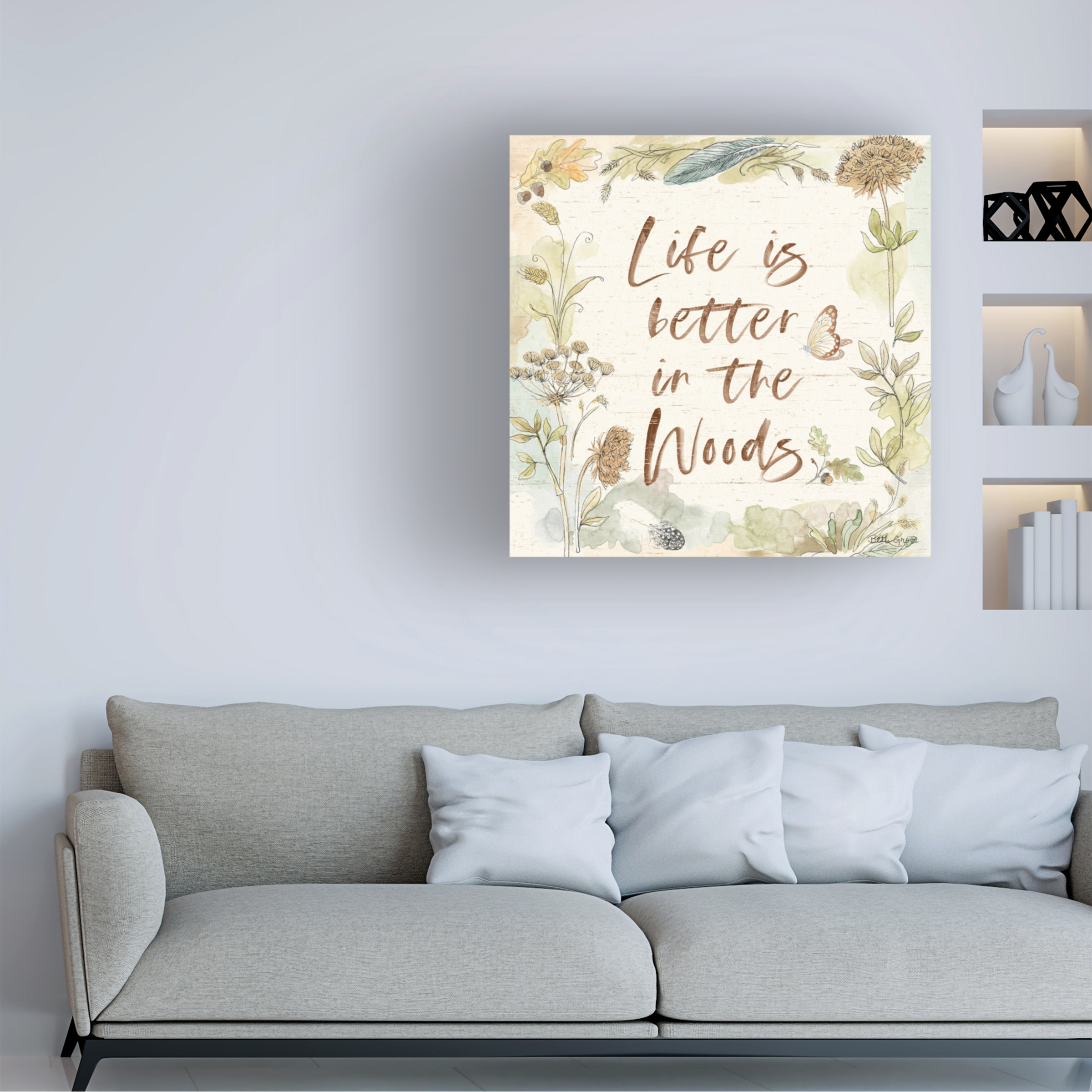 Trademark Fine Art 'Woodland Wreath V' Canvas Art by Beth Grove