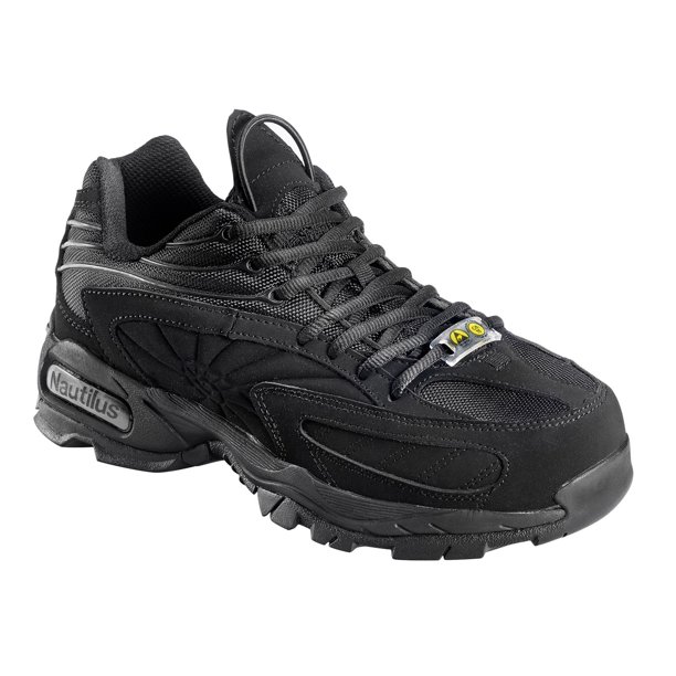 Men's All Black Steel Toe ESD Safety Work Shoe